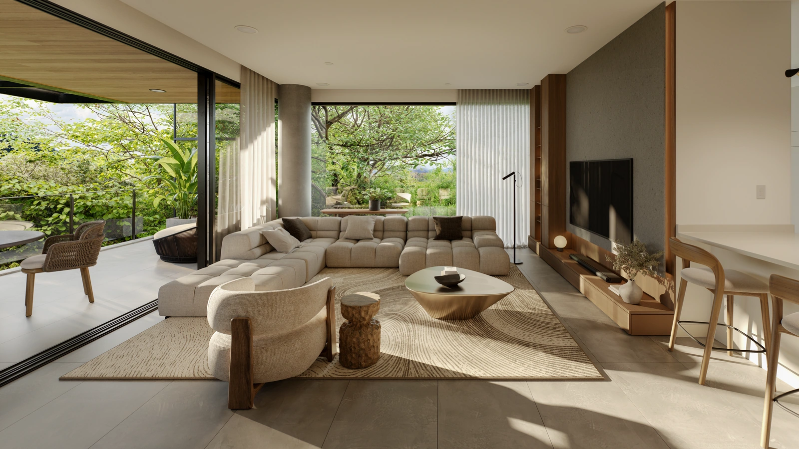 Attali Escazú — Integrated Living and Dining Area, view 4